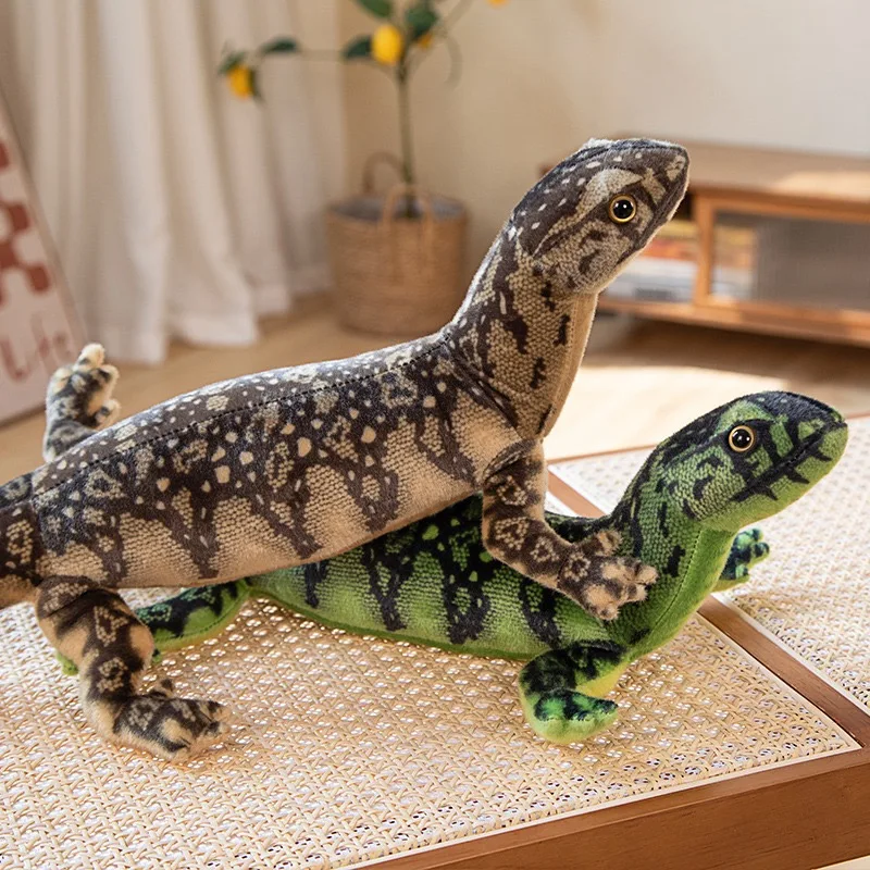 75cm Real Life Lizard Plush Toy Simulation Realistic Stuffed Wild Animals Toys Lifelike Green Brown Lizard Toy Gift For Children