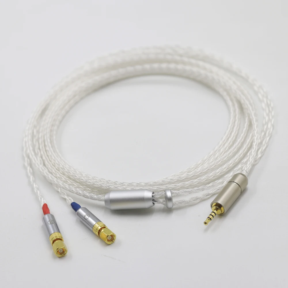 

16 Core Pure Silver Headphone Upgrade Replace Cable For (Screw) Hifiman HE6 HE5 HE400 HE500 HE600 HE300 Earphone