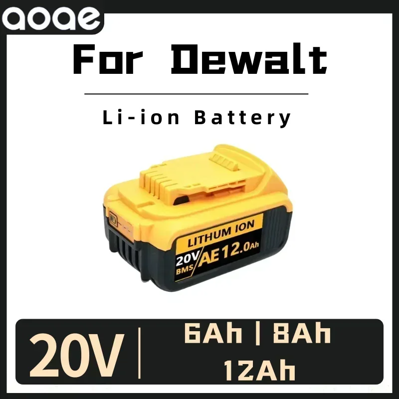 

For Dewalt Tools Replacement 20V Battery Compatible with DCB200 DCB120 DCB182 DCB200 DCB609 lithium battery 6.0AH 8.0AH 12.0AH