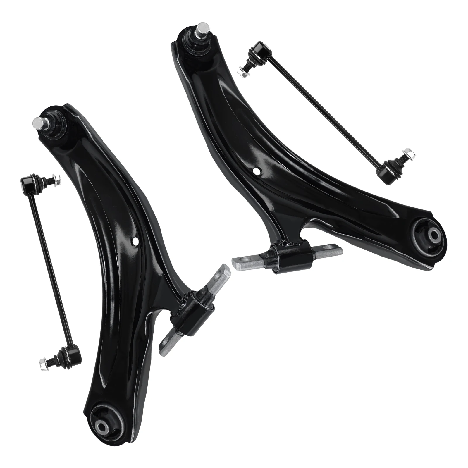 AzbuStag 4Pcs Front Lower Left Right Control Arms Sway Bar Links Kit for NISSAN SENTRA 2007 2008 2009 2010-2012 view 4