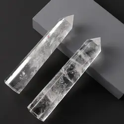 50-110mm Natural Crystal Clear Quartz Transparency Quartz Point Healing Stone Hexagonal Prisms Obelisk Wand Stone Home Decor