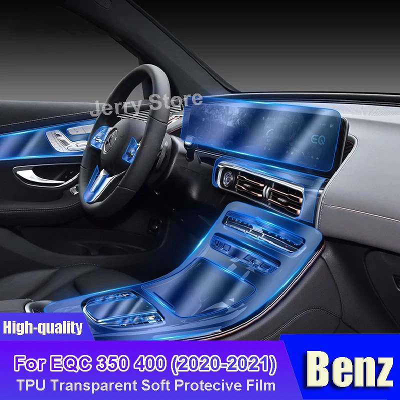 

For Benz EQC 350 400(2020-2021) Car Interior Center Console Transparent TPU Film Protective Anti-scratch Car Sticker