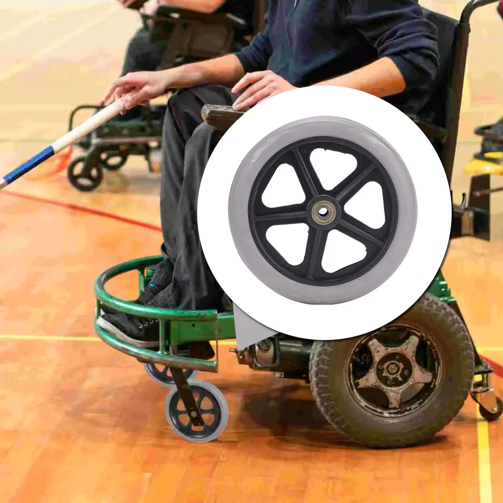 6/7/8Inch Front Castor Wheels Solid Tire Wheel for Electric & Manual Wheelchairs Accessories