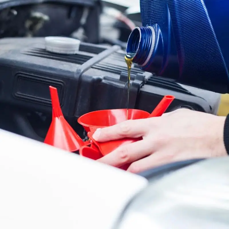4 pezzi rosso imbuto cambio olio per automobile casa cucina imbuto auto olio imbuto strumento riutilizzabile olio motore imbuto per auto
