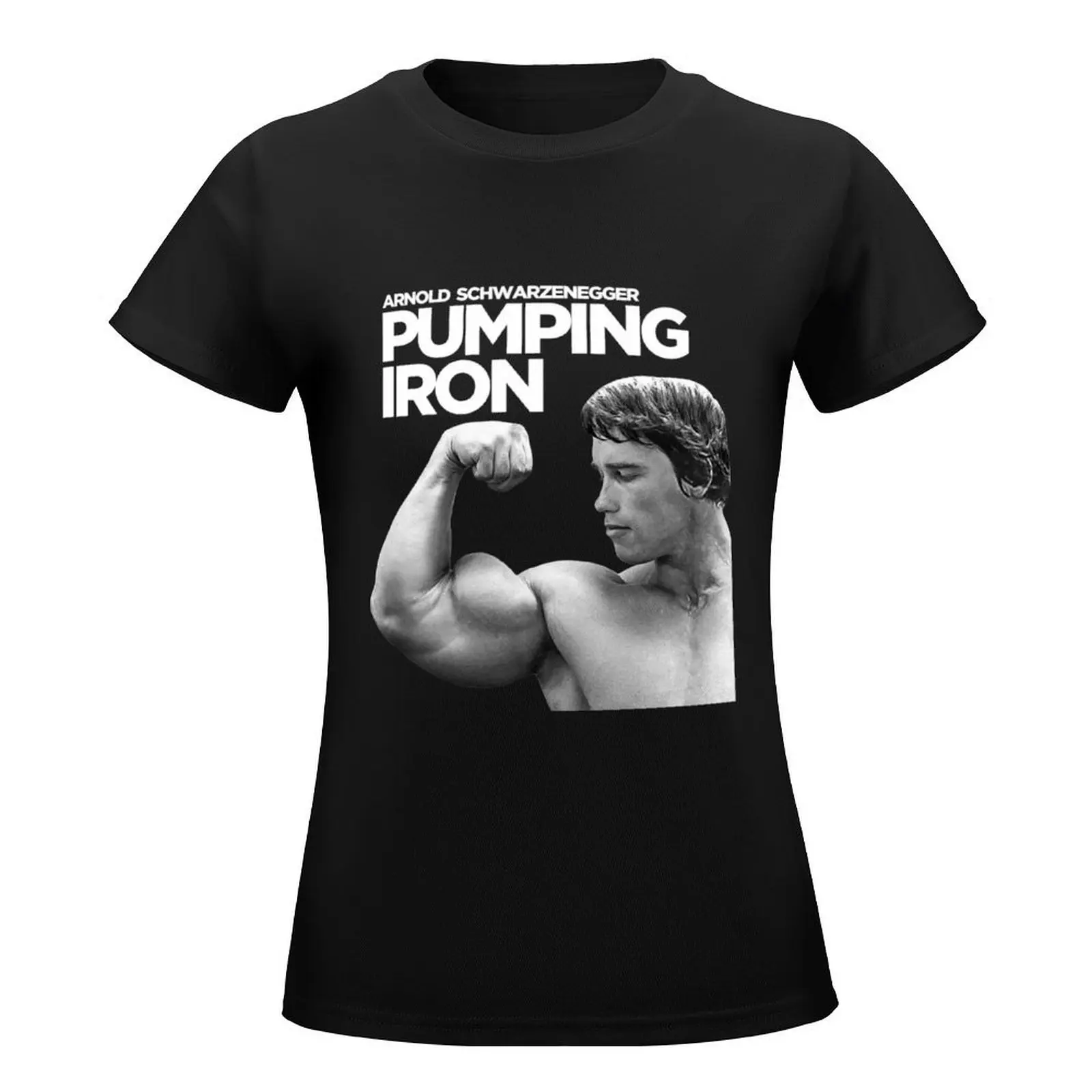 Arnold man Schwarzenegger body building pumping iron poster classic T-Shirt plain vintage clothes tshirts for Women