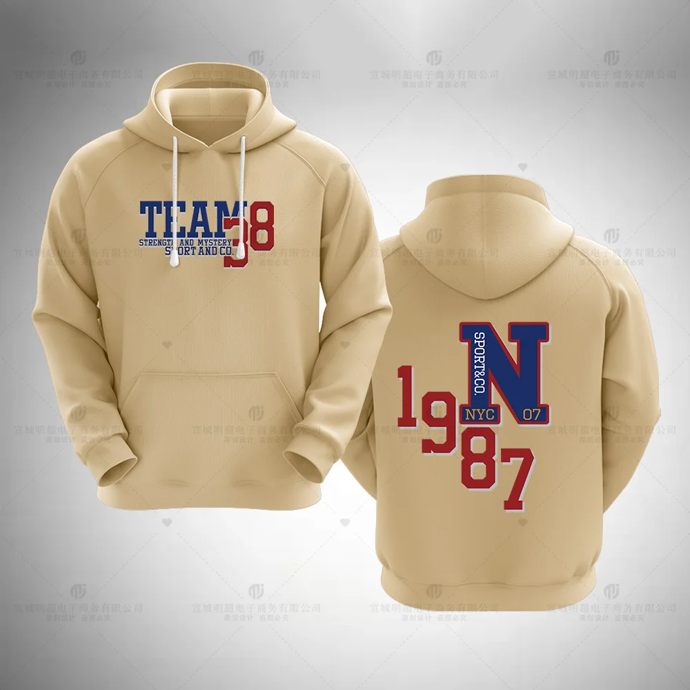 

Autumn And Winter Personalized Sports Team Clothing Men's Sweater Sportswear Hoodie Casual Men's Clothing Letters TEAM38 1987