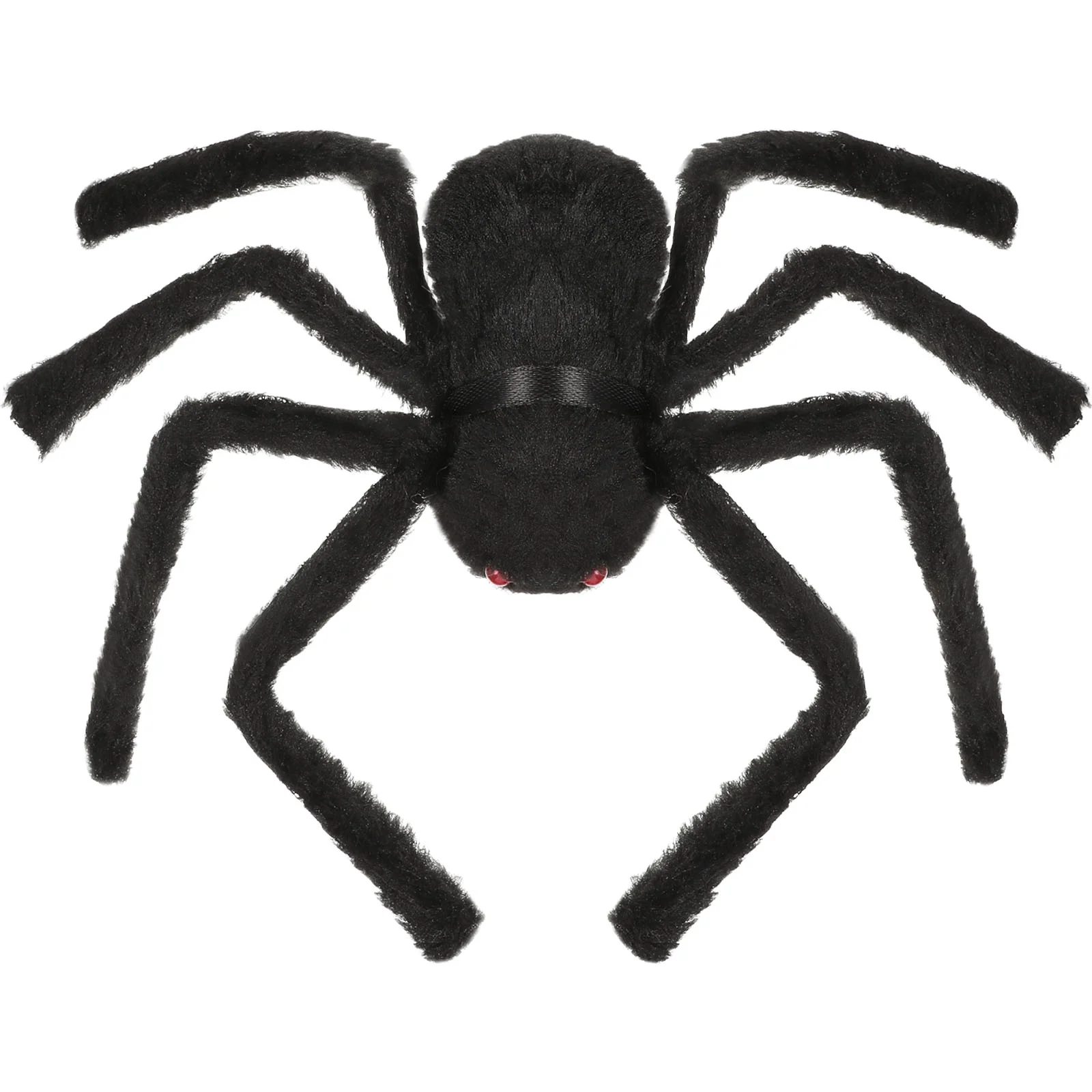 20 PCS Black Plush Spider Toy Large Halloween Decor Scary Party Accessory Haunted House Yard Decor Indoor Outdoor Party Supplies