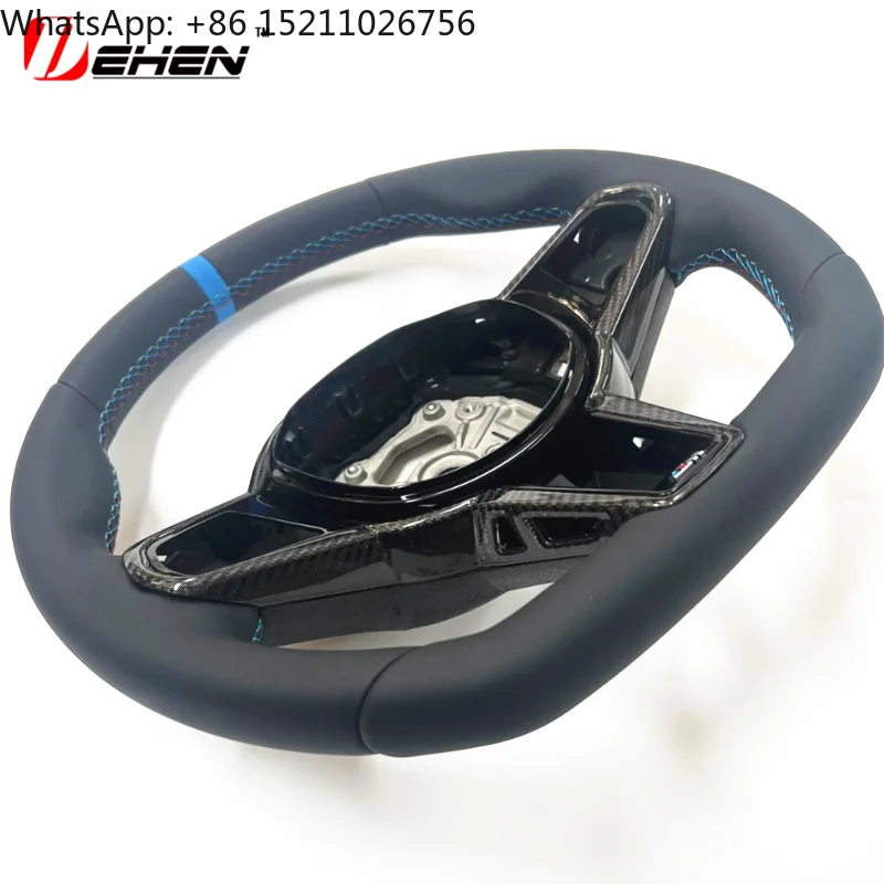 ل BMW M2 M3 M4 G80 G82 G83 G87 2019 2020 2021 2022 2023 2024 ترقية قديمة جديدة M4 الجلود ألياف الكربون عجلة القيادة