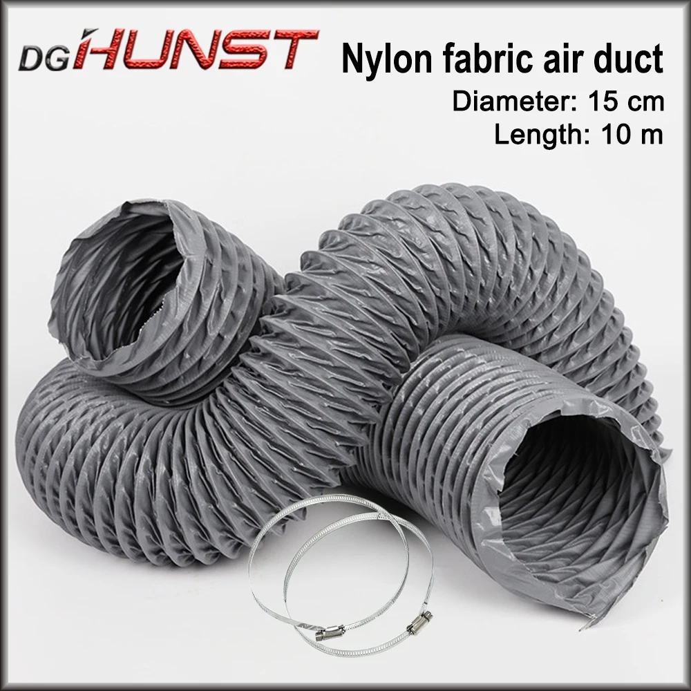 DGHUNST Flexible Nylon Telescopic Ventilation Hose, Suitable for Industrial Dust Collection and Laser Fume Extraction.