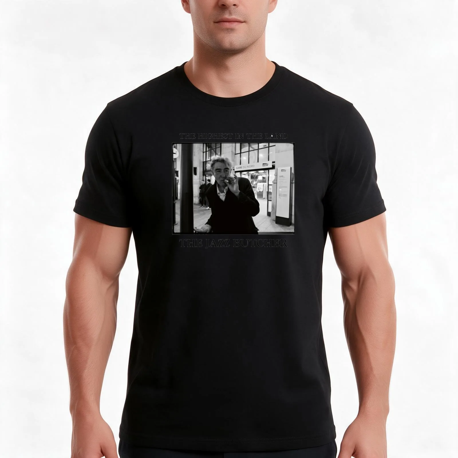 Smoking Style Jazz Butcher The Highest in the Land T-Shirt, Summer Casual Cotton Tee, Oversized Streetwear Tops, 100% Cotton