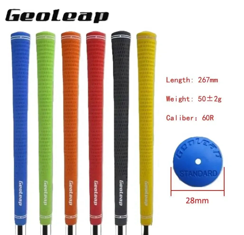 13 adet/grup Geoleap Golf Sapları Kauçuk Saplı Golf Kulübü Kavrama Aksesuarları Standart GP Demir Ahşap Çubuk Tercih Edilen Klasik Çapraz Desen