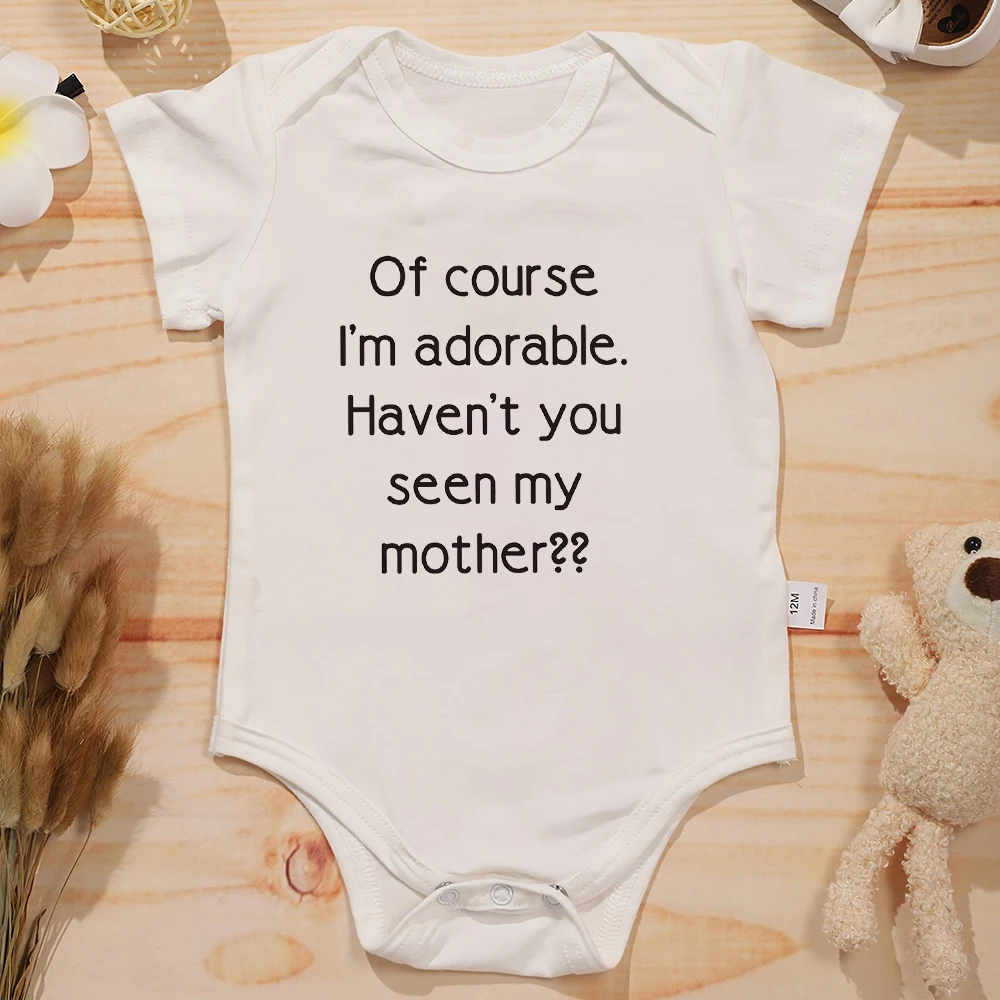 Funny Baby Onesies Gift Newborn Boys Girls Clothes European Style Fashion Cute Toddler Bodysuit Summer Kids Short Sleeve Romper