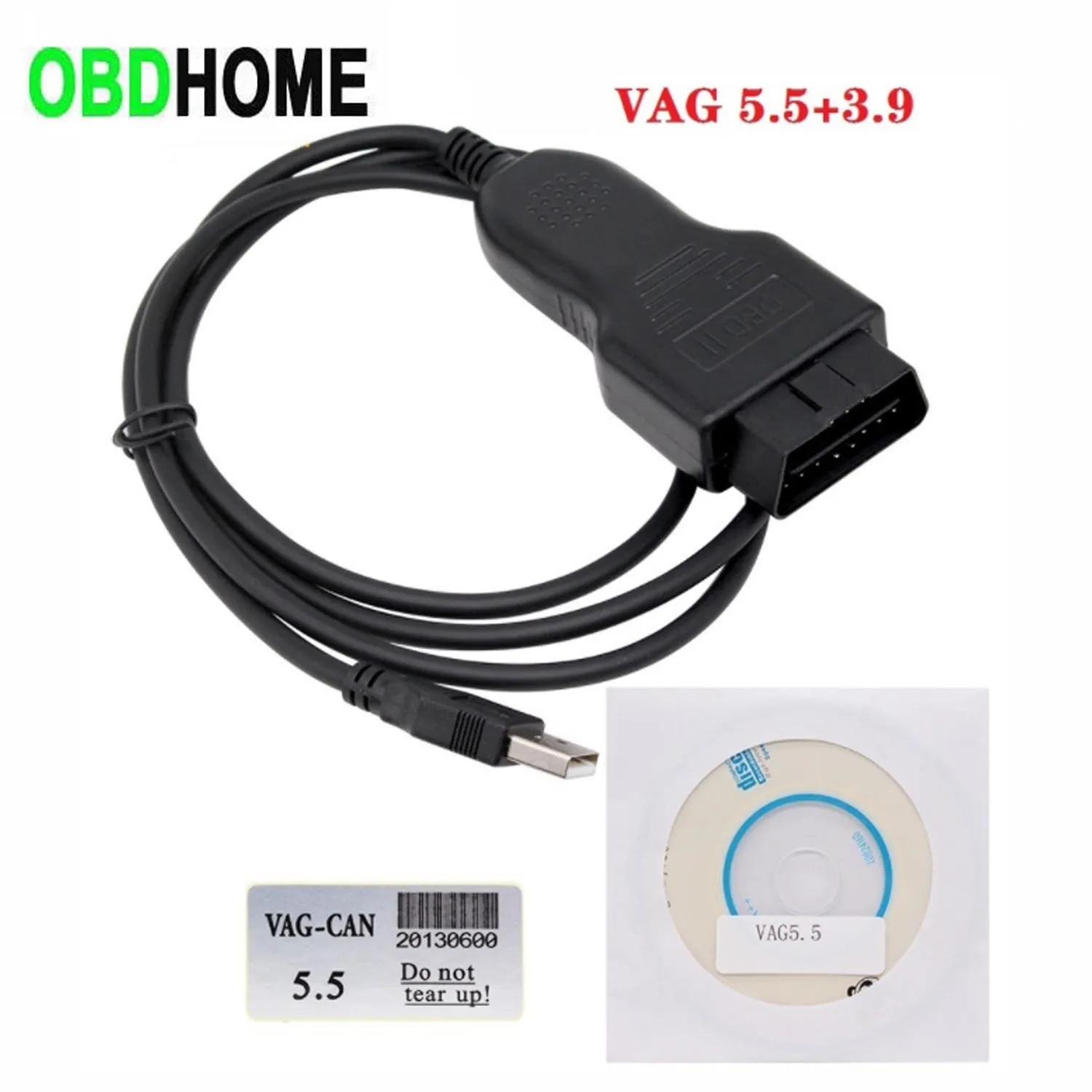 Good VAG K + CAN Commander 5.5+Pin Reader 3.9Beta with FT232RL PIC18F258 Chip VAG 5.5 for Audi Car OBD OBD2 Diagnostic Cable