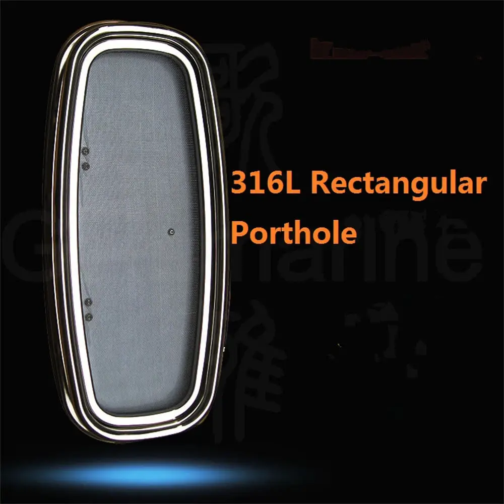 

250x575mm Stainless Steel Rectangular Portlight Porthole Hatch Window Marine Boat, two models, standard, super thin