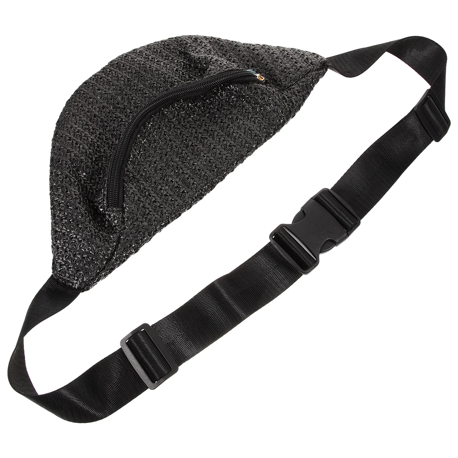 

Woven Belt Waist Bag Small Lightweight Adjustable Waist Purse for Women Travel Party Shopping Daily Use Fashion Bag