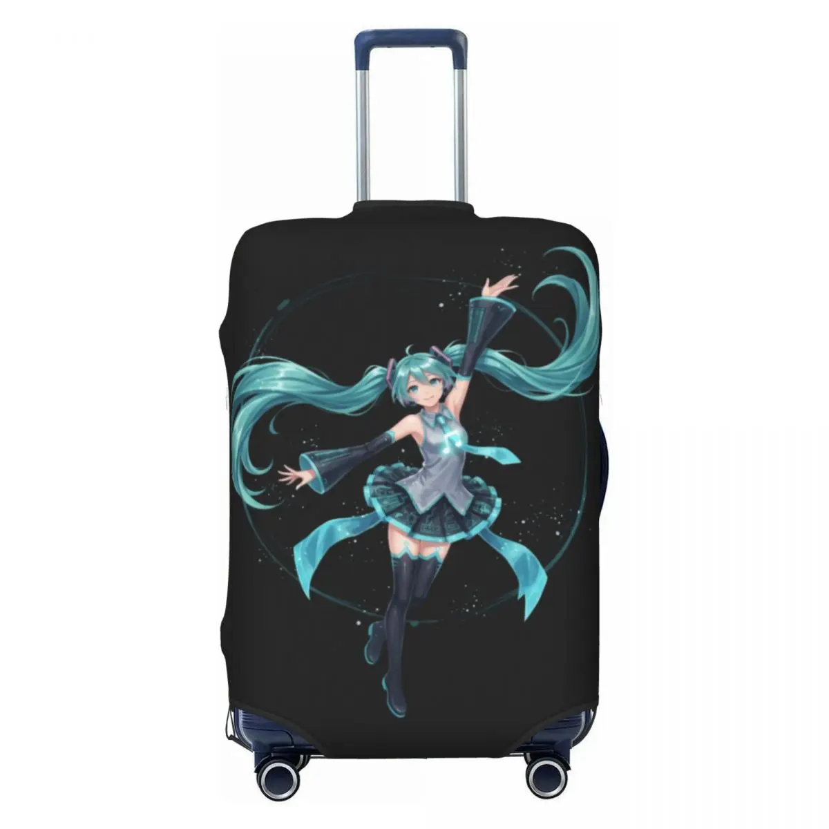 カスタム初音ミク-vocaloid-ロックアニメ旅行荷物カバー洗えるスーツケースカバープロテクターフィット-18-32-インチ