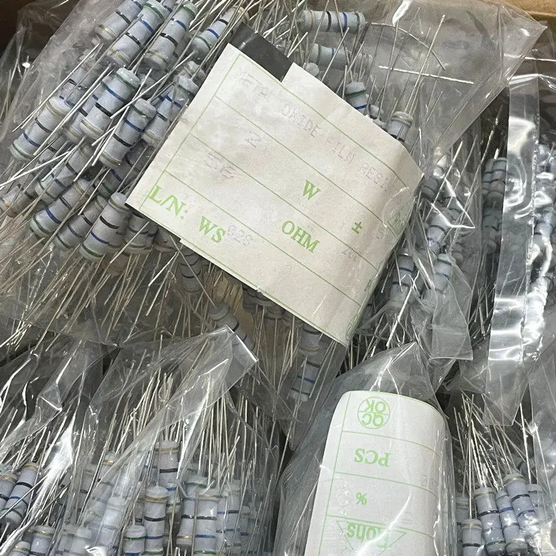 20PCS 2W Carbon Film 5% Tolerance Color Ring Resistor, 3R/10R/100R/1K/2K/4R7/5R1/10K/100K, 1R~1MΩ