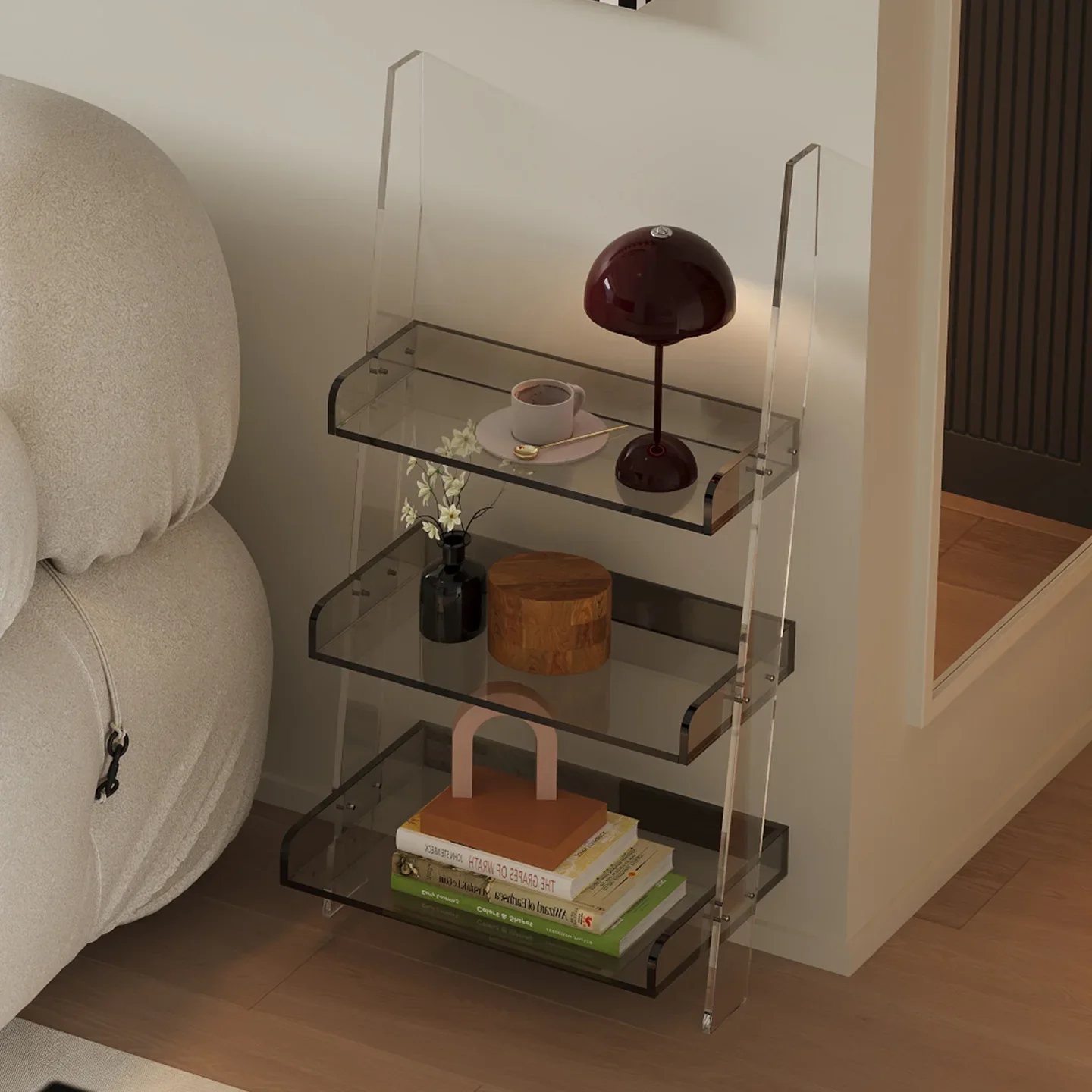 DSA acrylic edge few household simple wind living room transparent corner few bedroom bedside locker