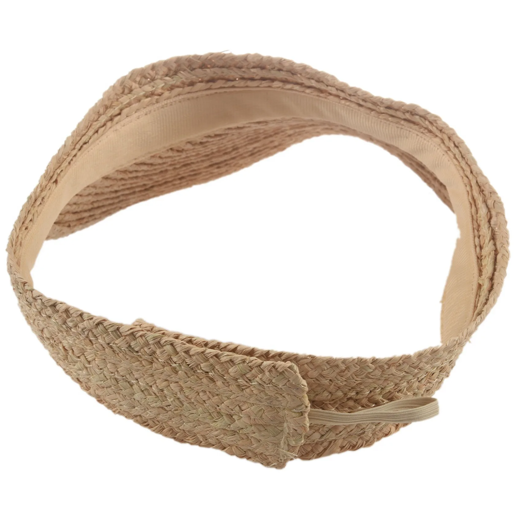 

AEF6-2X Ladies Anti-Uv Roll Up Sun Visor Hat Women Straw Raffia Sun Visor Caps