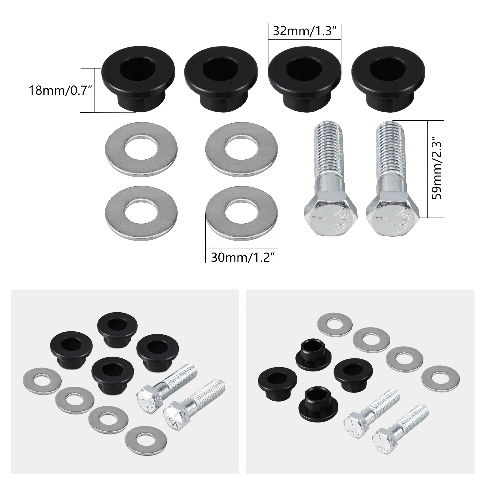 For Harley Street Glide FLHX Road King FLHR Handlebar Riser Mount Bushings Screws For Harley Fat Boy FLFB 107 FLFBS 114 18-2024 - Image 3
