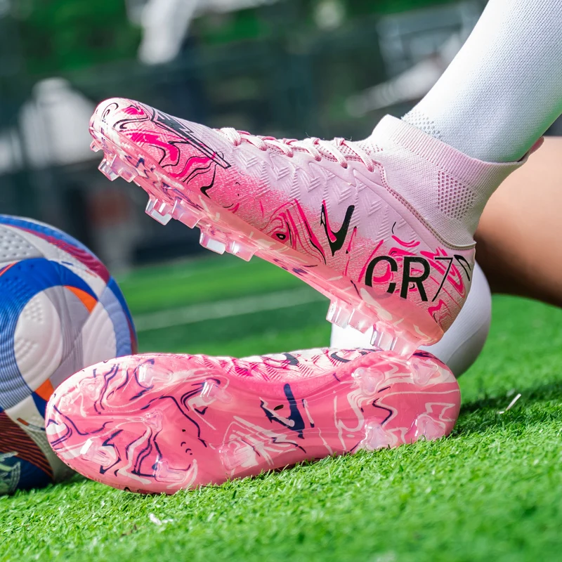 2026 طالب جديد أحذية كرة القدم منخفضة أعلى مع دبابيس طويلة ومكسورة للتدريب ومطابقات الأحذية الرياضية الشبابية المهنية CR7 #5