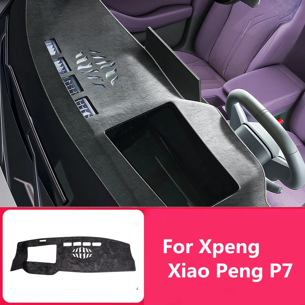 

Подходит для Xpeng Xiao Peng P7 2024 2025, приборная панель, замшевая светостойкая накладка, противоскользящая накладка, аксессуары для интерьера, поставки