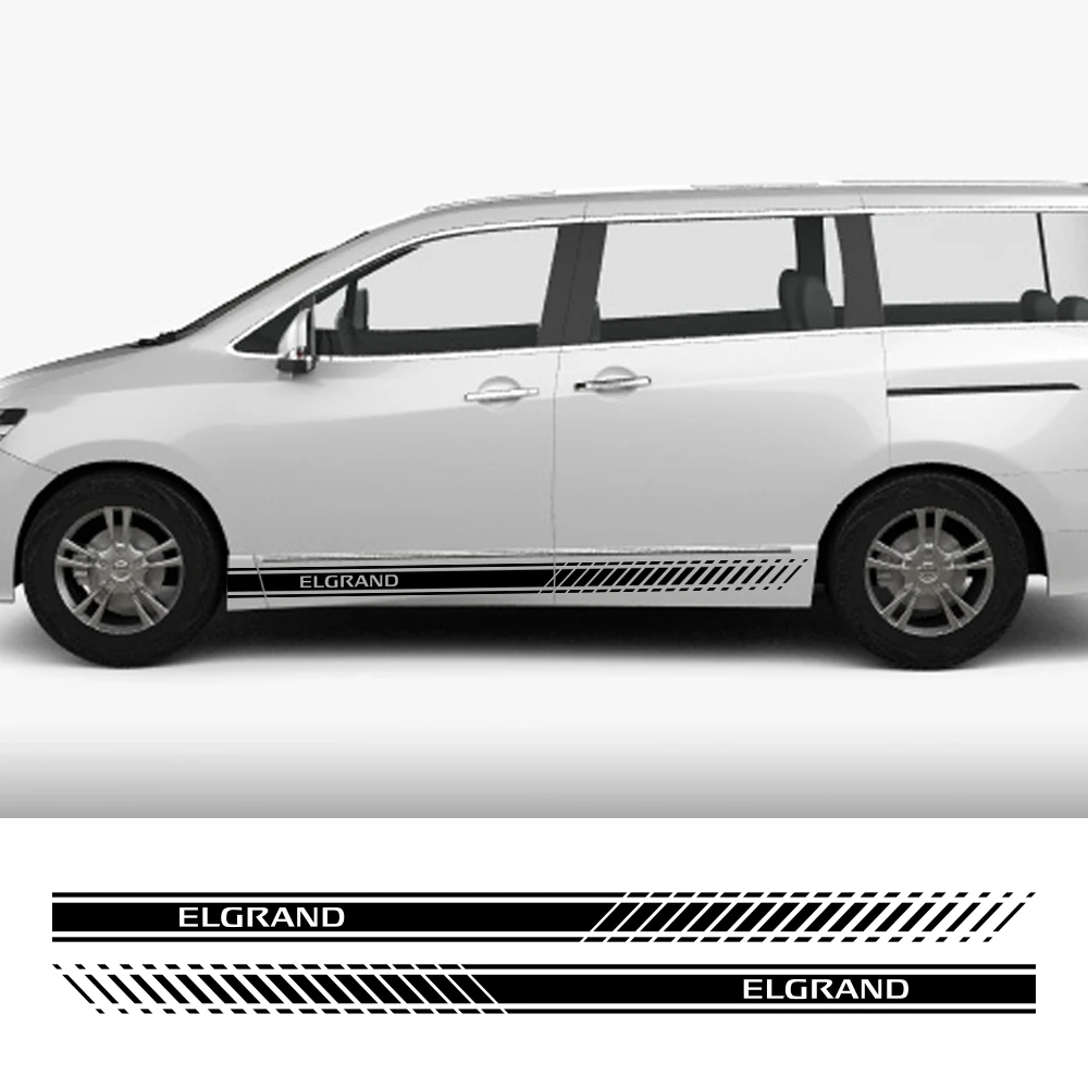 Car Door Side Stickers For Nissan Elgrand E50 E51 E52 Camper Van Graphics Stripes Auto Tuning Accessories Vinyl Decor Decals