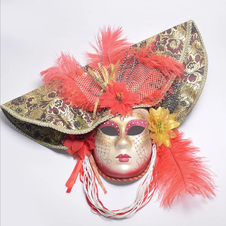 Decorative Mask Princess Mask Halloween Makeup Ball Mask Exquisite Phoenix Tail Hair Masks