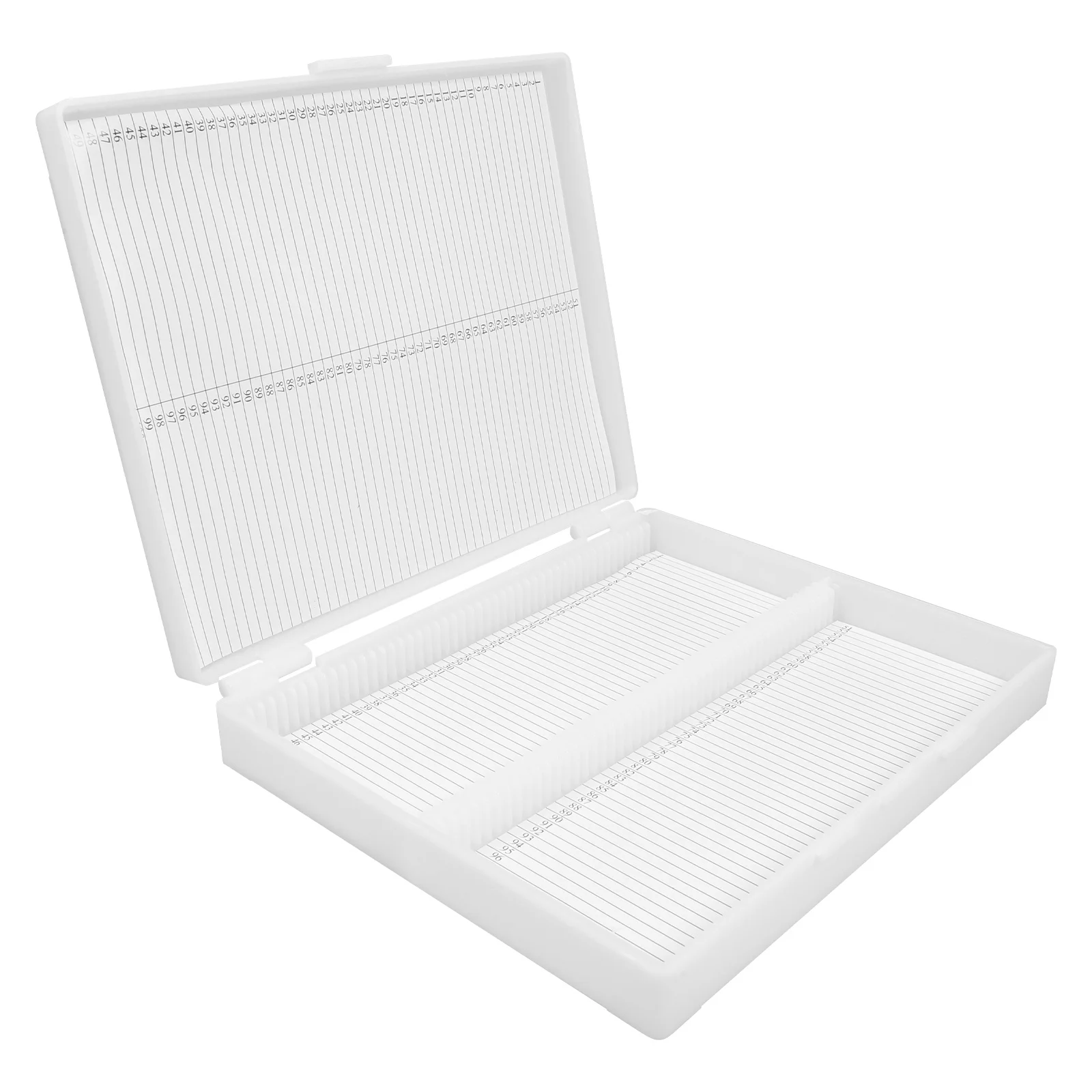 

Slide Storage Box for Microscope Slides Clear Lid Waterproof Plastic Case Holds 100 Slides Ideal for Lab Classroom and