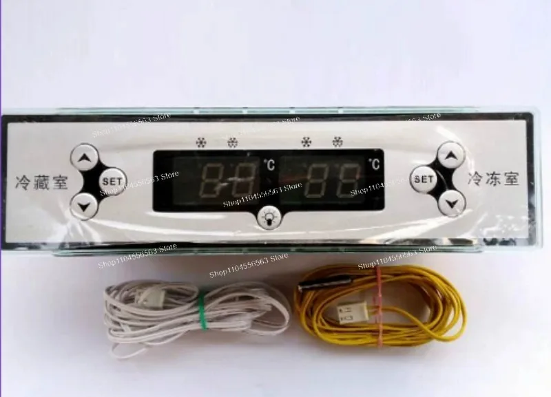 ECS-RF10 Dual Temperature Controller for Refrigerator Freezer, 2-Zone Digital Thermostat for Commercial Kitchen Cooling
