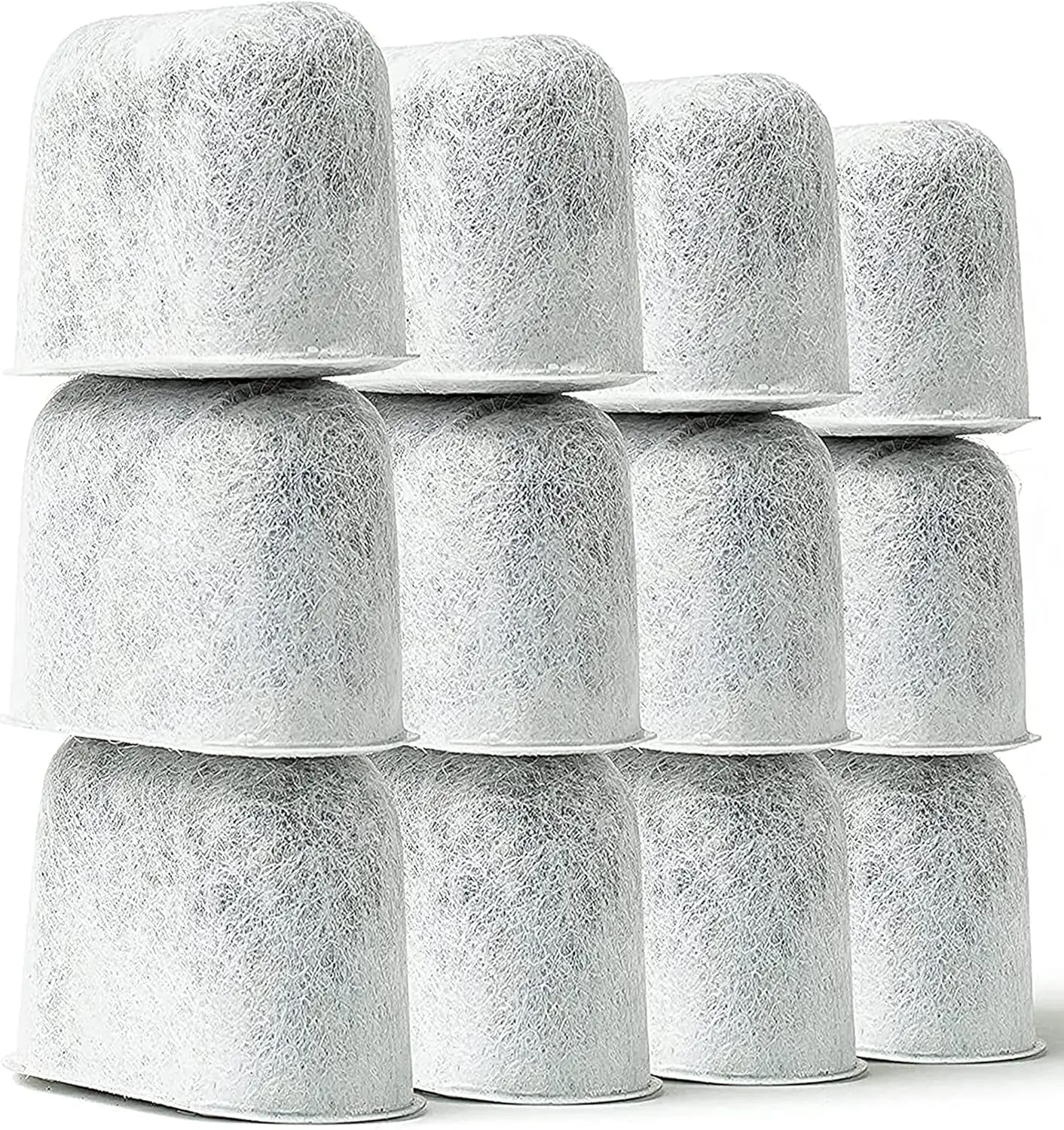 12 Pack Charcoal Water Filter Compatible with Delonghi Espresso Machine, Cuisinart and Braun Coffee Makers