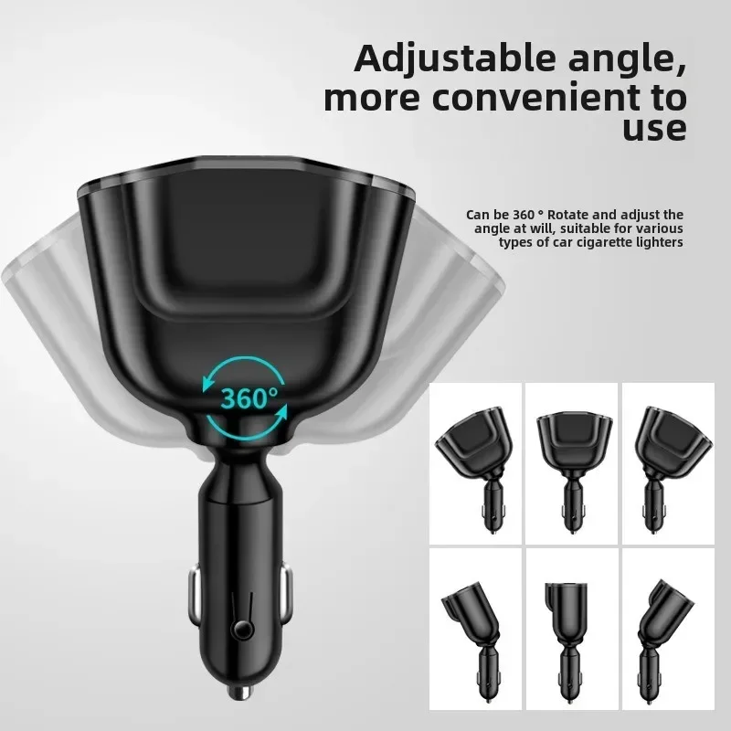 96-141 واط سيارة USB نوع C PD QC3.0 شاحن فائق السرعة 12 فولت-24 فولت ولاعة السجائر في السيارة منافذ متعددة مهايئ شحن عالمي