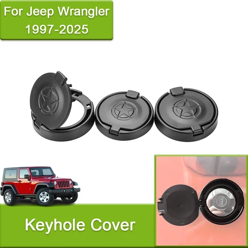 Cubierta protectora para cerradura de puerta de coche, embellecedor para Jeep Wrangler TJ JK JL Gladiator JT, tapa antioxidante para cerradura, accesorios de piezas exteriores