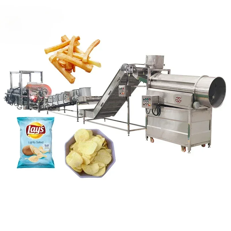 Full Automatic Frozen French Fries Production Line Potato Fries Making Machine