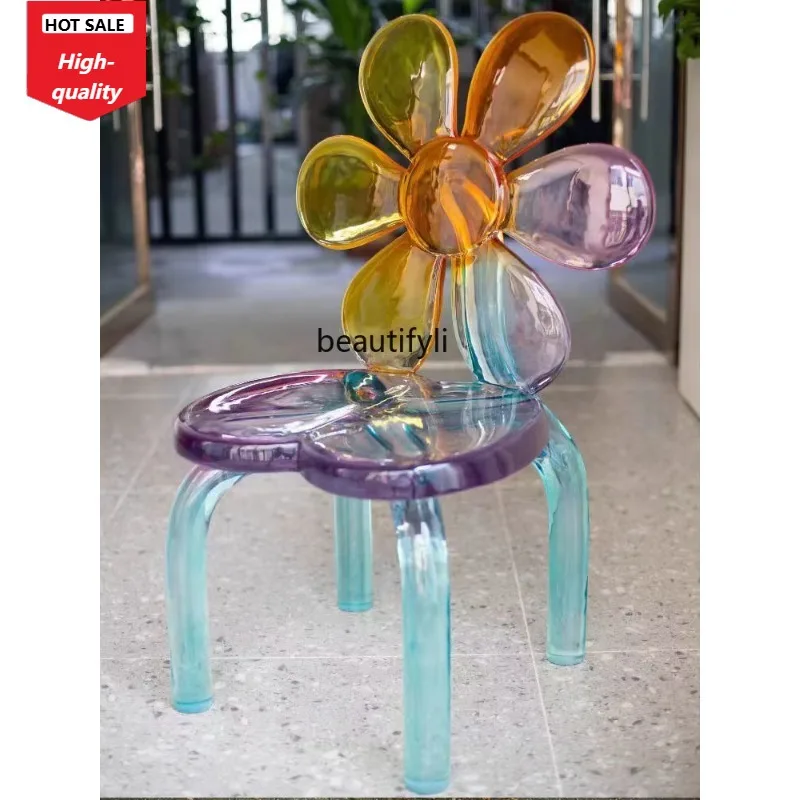 

Итальянский обеденный стул, дизайнерский стул с сиденьем, прозрачный светильник из смолы, роскошный стул со спинкой, бытовой высококачественный хрустальный табурет