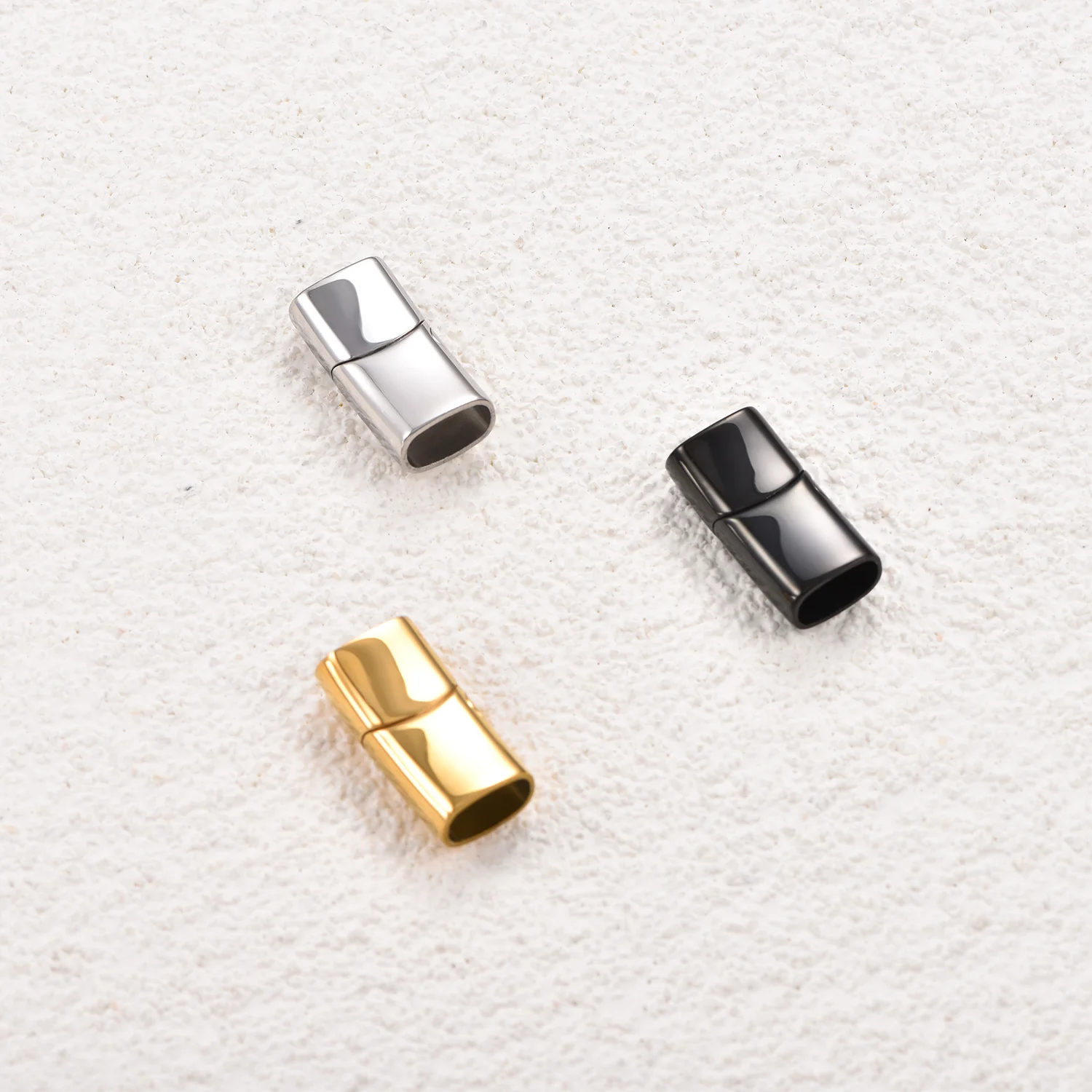 1 Stück 8*4/10*5/12*6MM Edelstahl Magnetverschluss Schnalle Lederband Armband Verschluss Verbinder DIY Schmuckherstellungszubehör – Detail 3