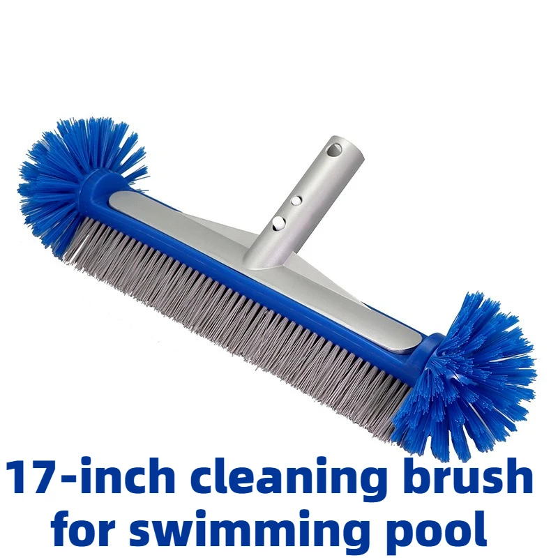 Premium 17 Inch Pool Cleaning Brush Aluminum Back