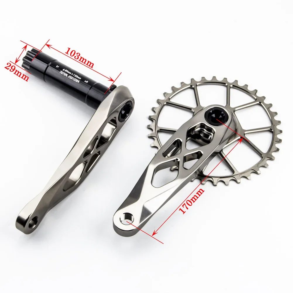 1 Pair Ebike Crank Set Bicycle Crank For DUB Mountain Bike Bicycle Crankset Replacement Accessories For 68mm/73mm Bottom Bracket