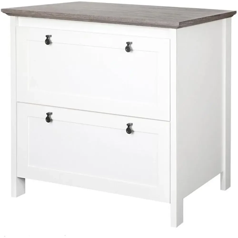 

Special OfferSet O 2 47" Writing Desk & Lateral Ile Cabinet In White/Gray Oak
