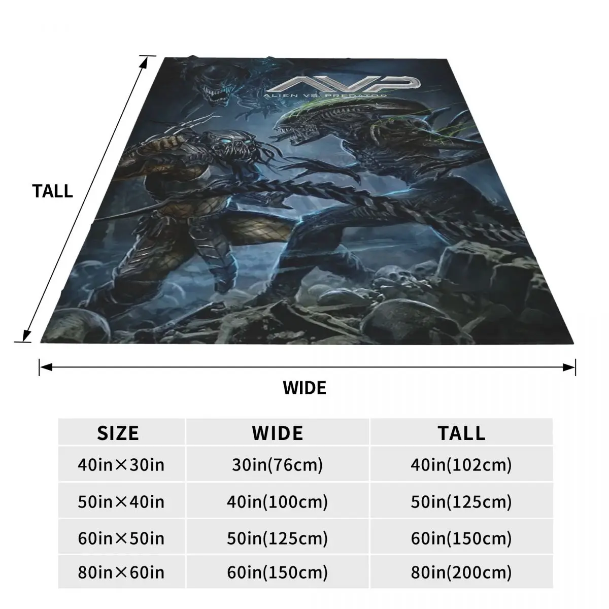 Alien Vs Predator Game Blanket Soft Warm Flannel Throw Blanket Cover for Bed Travel Home Couch