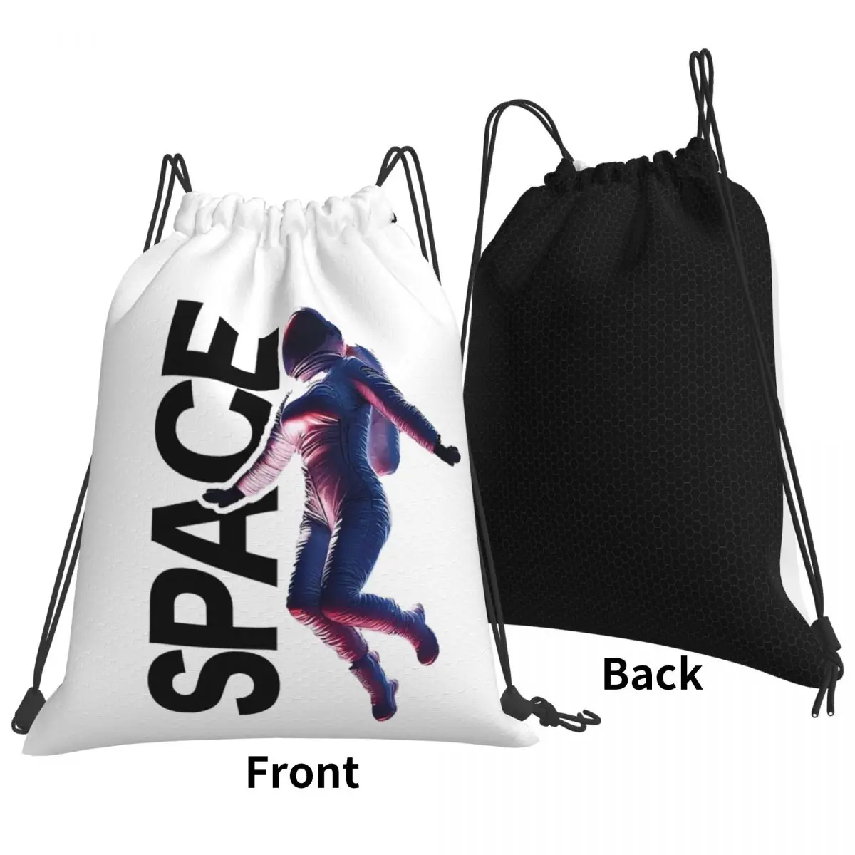Space Girl Backpacks Multi-function Portable Drawstring Bags Sundries Bag Book Bags For Man Woman School