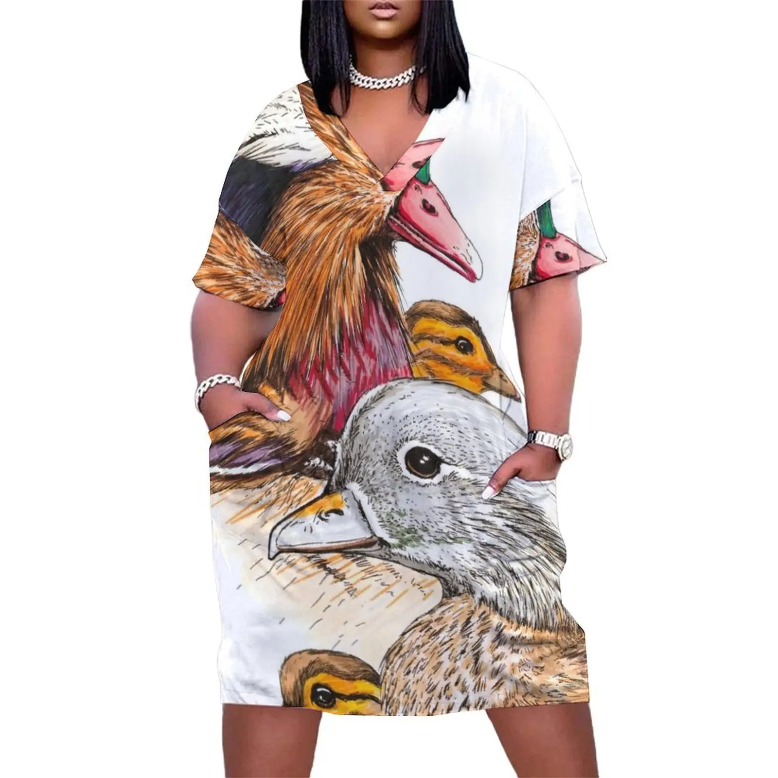 Mandarin-Enten, lockeres Taschenkleid, Abendkleider, Luxus, 2025, Ballkleider 2025