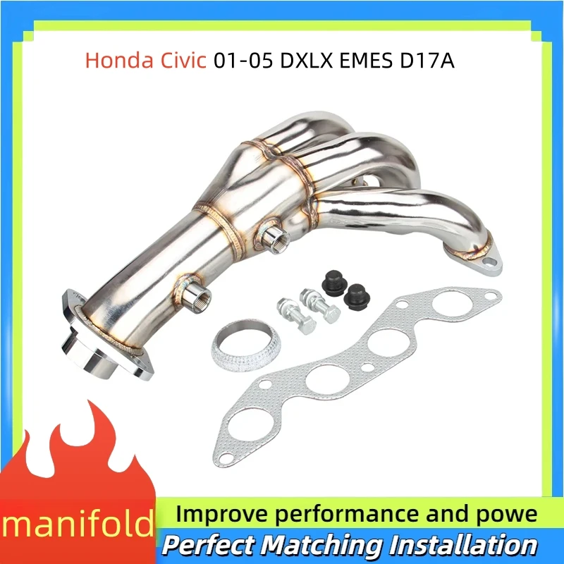 For Honda Civic 01-05 DXLX EMES D17A High Performance Car modified exhaust manifold Stainless Steel Exhaust auto parts