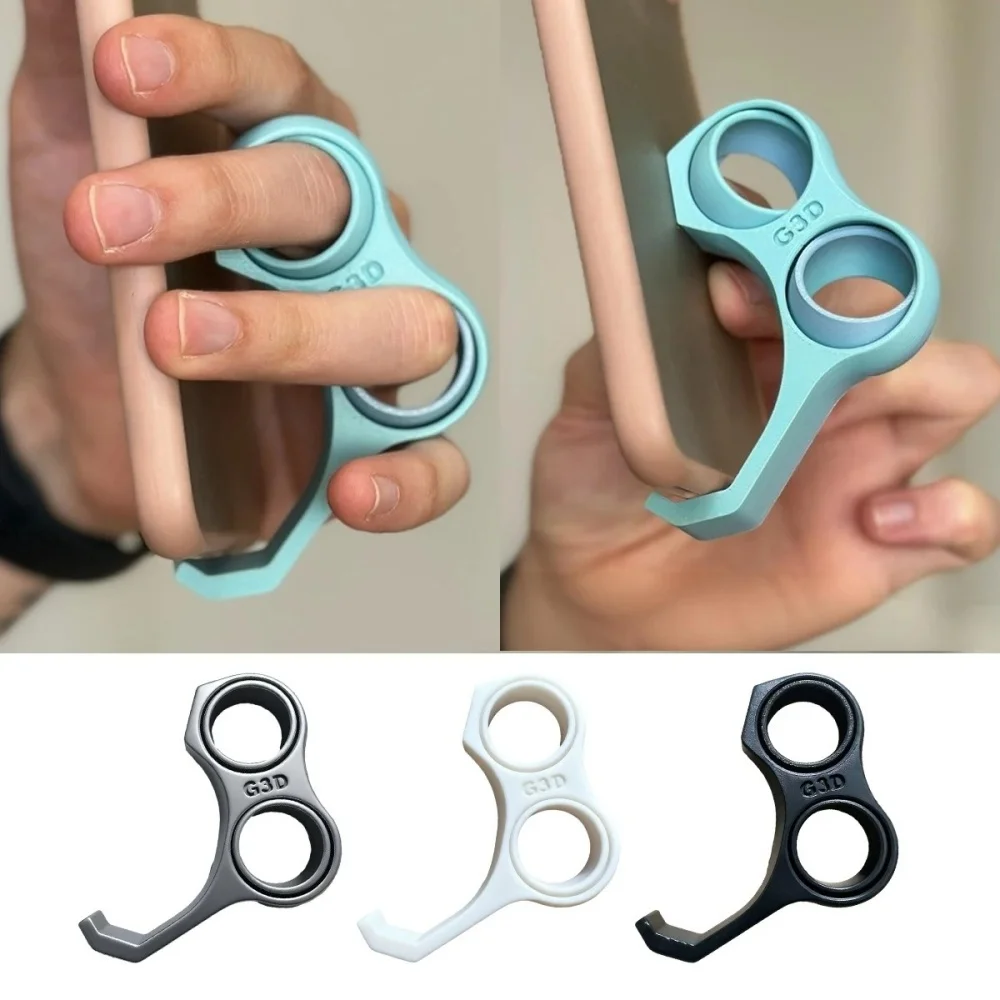 Creative Finger Ring Phone Holder, Dual Loop Grip Stand, Universal Ergonomic Cellphone Bracket For IPhone Samsung Xiaomi Huawei