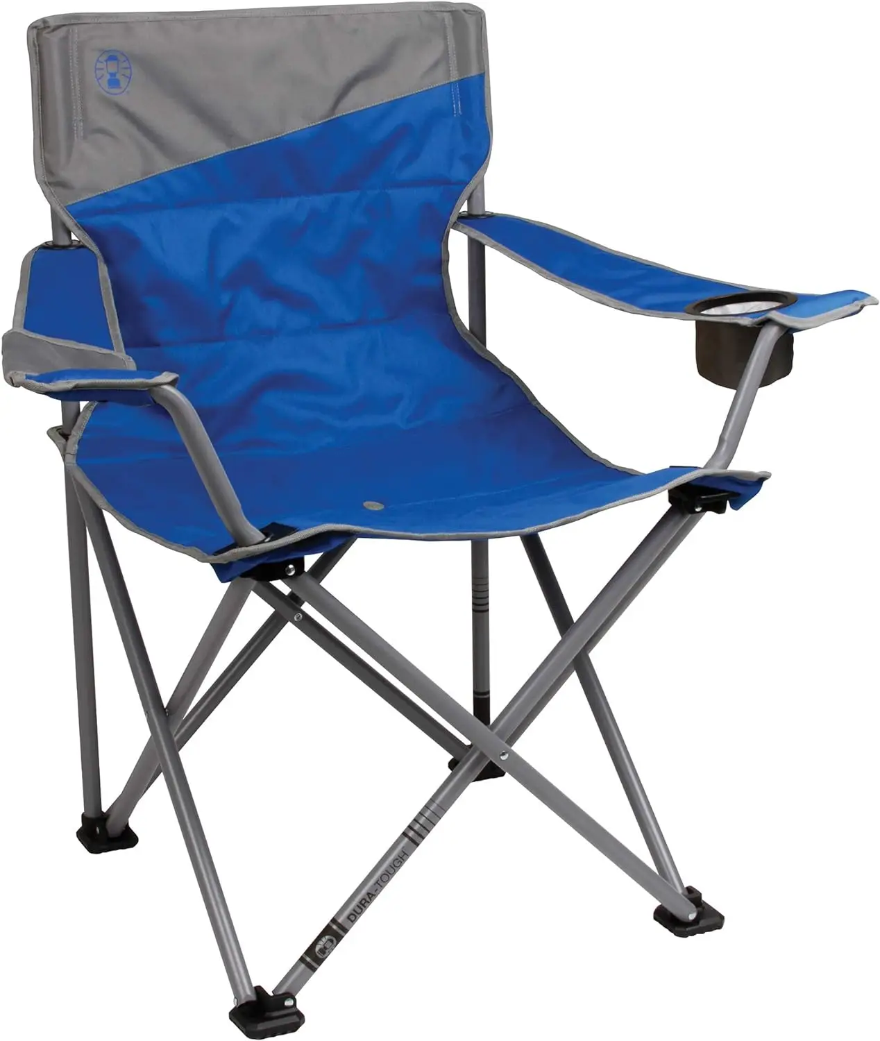 

Coleman Big-N-Tall Quad Chair with Cup Holder & Side Pocket, Water-Resistant Oversized Camping Chair Supports up to 600lbs, Grea