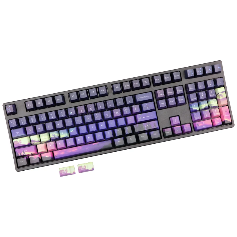 Dawn light theme dye Subbed pbt Keycap oem Profile fit FILCO ikbc Keycaps 110 Key