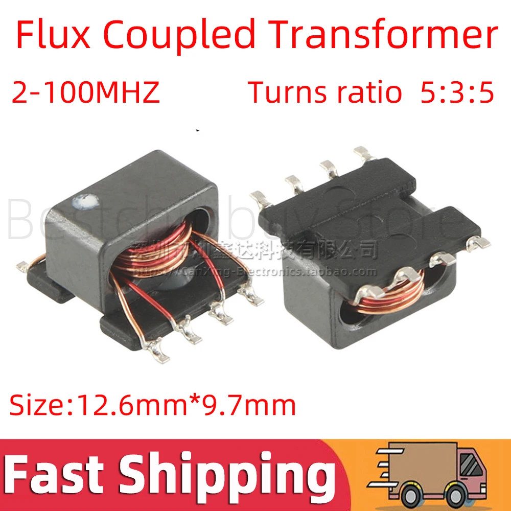

5pcs YB9F-458PT Flux Coupled Transformer Frequency 2-100mHZ Turns Ratio 5:3:5 23uH Switching Power Supply Replace ECUST35502