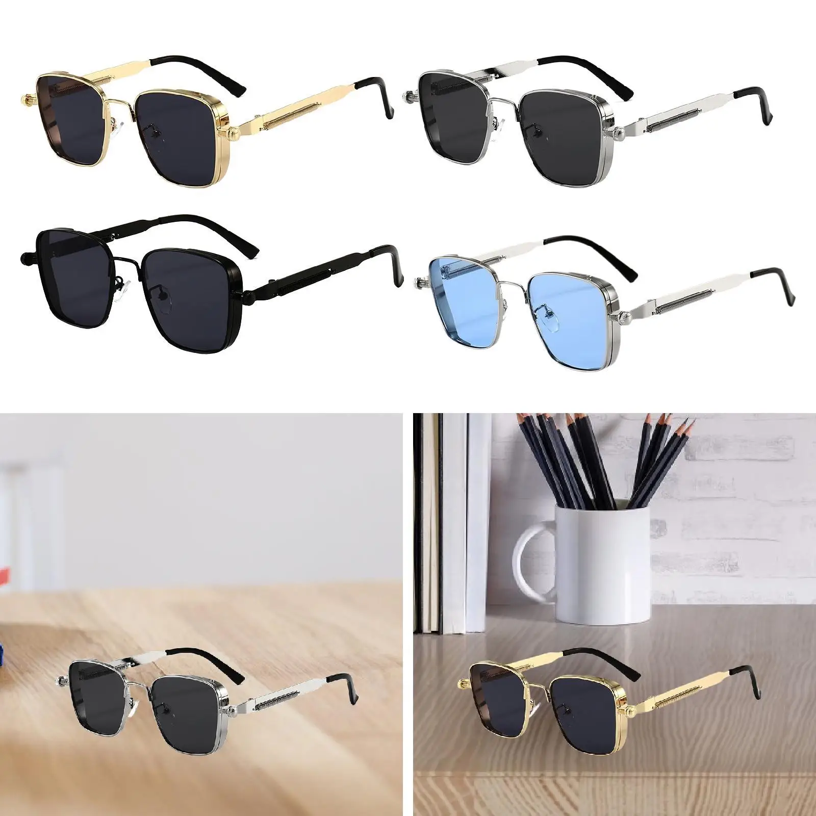 

Men Women Square Sunglasses Decoration Eyeglasses for Outdoor Sports