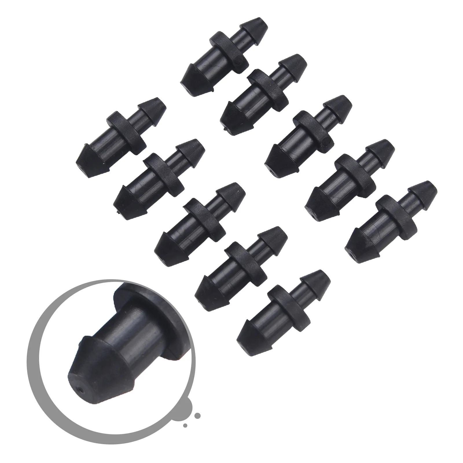 60 Pack 1/4 Inch Pipe End Accessories for Drip Irrigation Designed for Secure Sealing in Garden and Lawn Watering Applications
