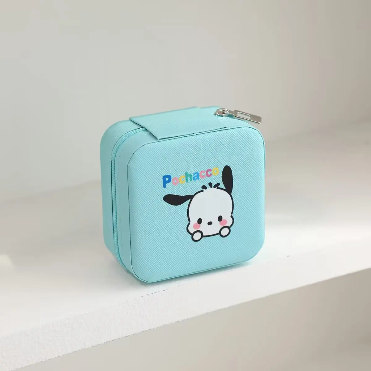 Portátil Olá Kitty Jóias Caixa De Armazenamento, Desktop Organizer, Cute Girl Colar Brincos Anel, Home Cartoon, Sanrio Cinnamoroll